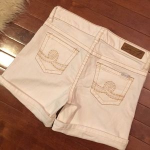 Seven 7 white jean shorts